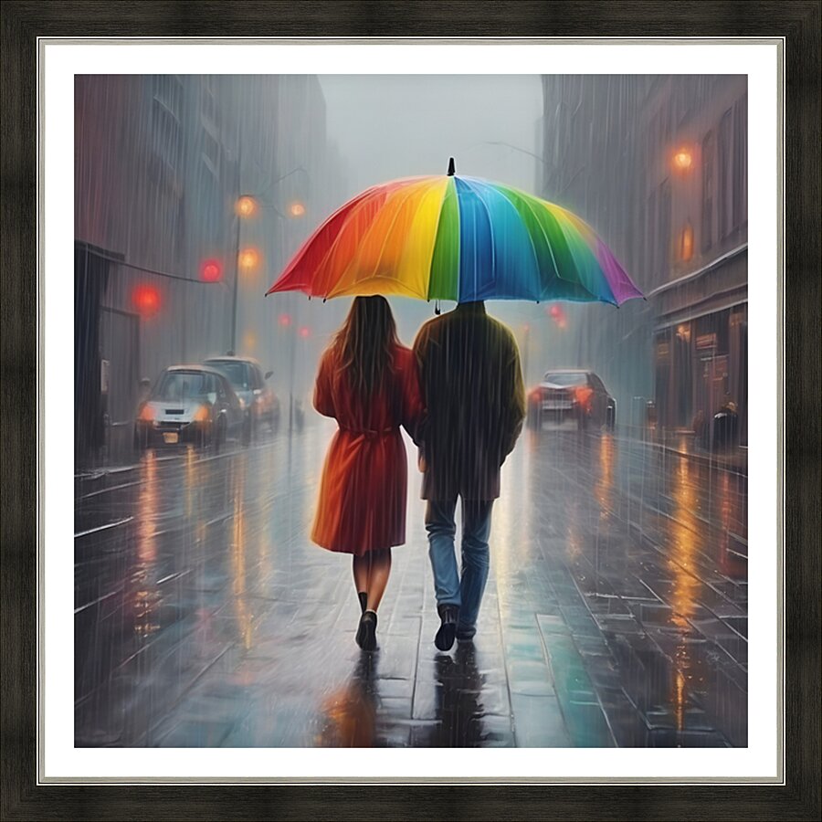 Through the rain 8 Picture Frame print
