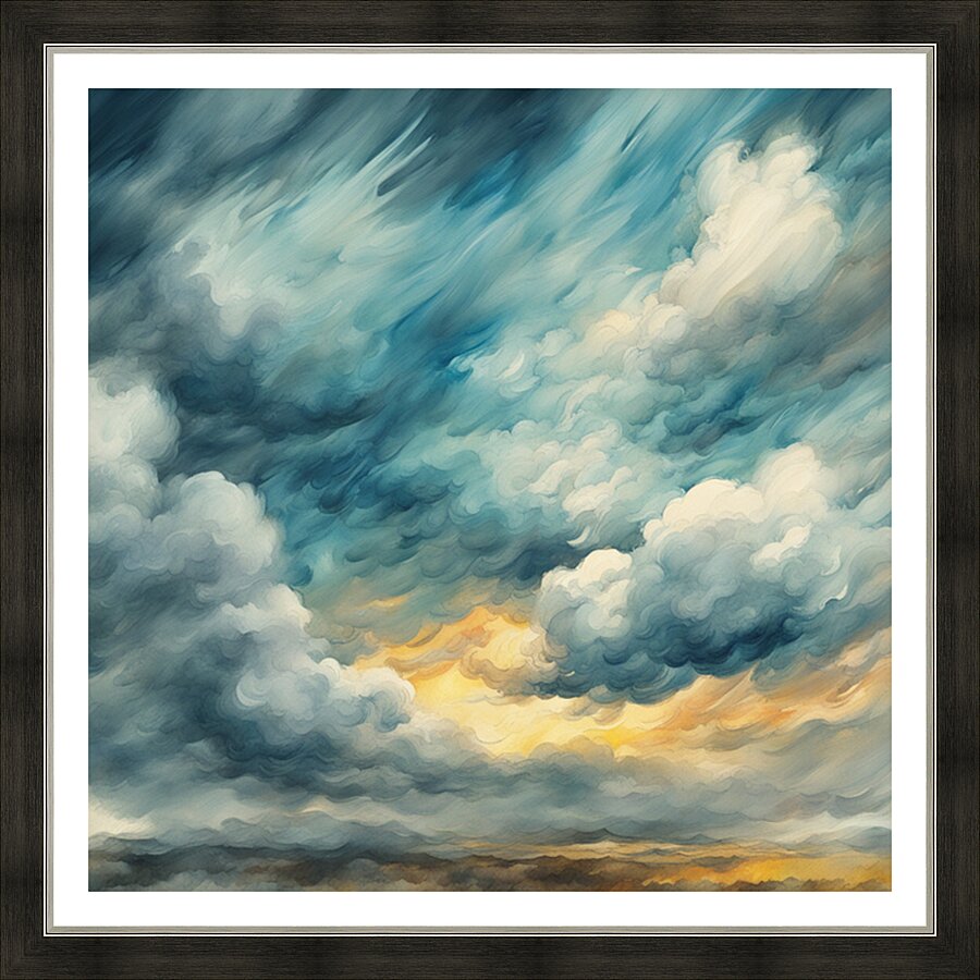 Dramatic Clouds  7 Picture Frame print