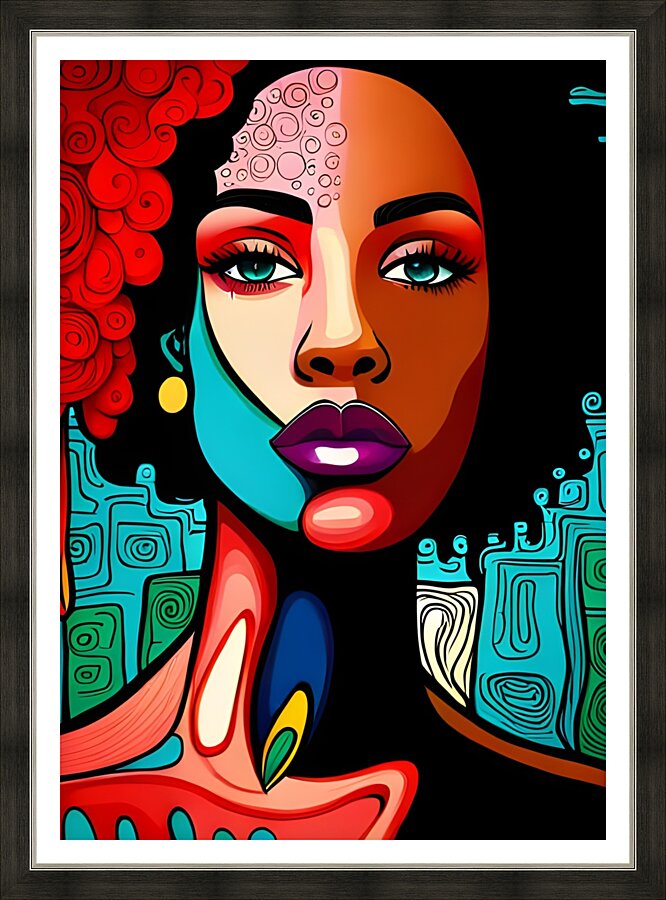 Vibrant Woman Picture Frame print