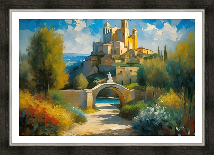 Hillside Village View Picture Frame print