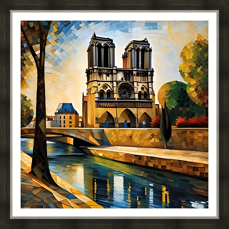 Parisian Cathedral Picture Frame print