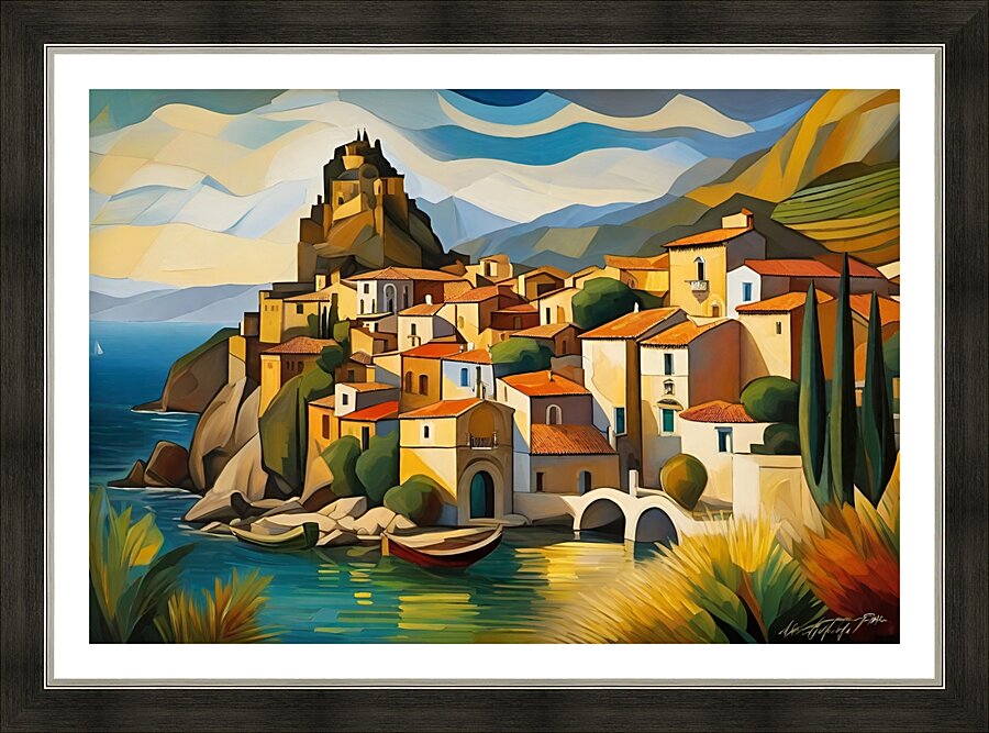 Sun-Kissed Cliffs Picture Frame print