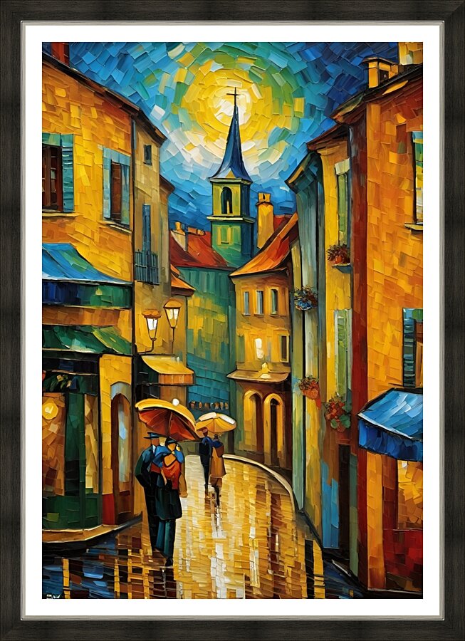 In the rain  Picture Frame print