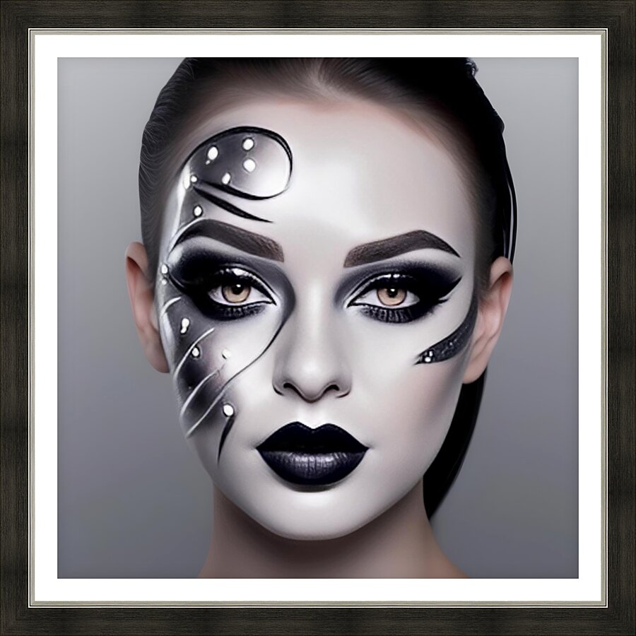 Hidden faces 5 Picture Frame print