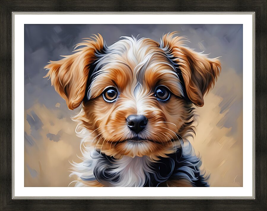 Yorkshire puppy 3 Picture Frame print