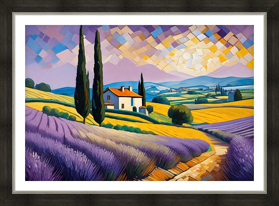 Lavender field 3 Picture Frame print