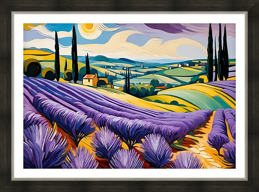 Lavender field1 Picture Frame print