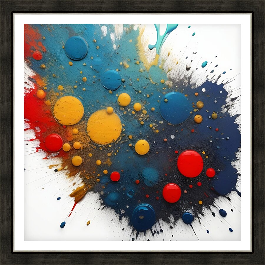 Colorful splattered paint Picture Frame print