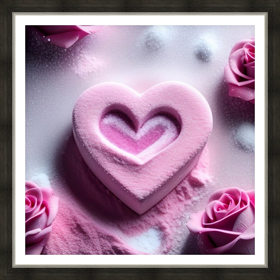 Sugar heart Picture Frame print