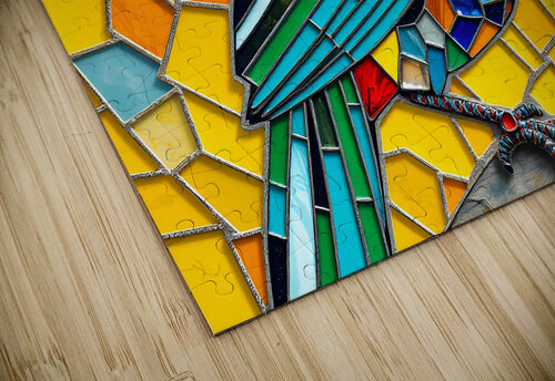 Bird stained glass 6 Esmonbijouart puzzle