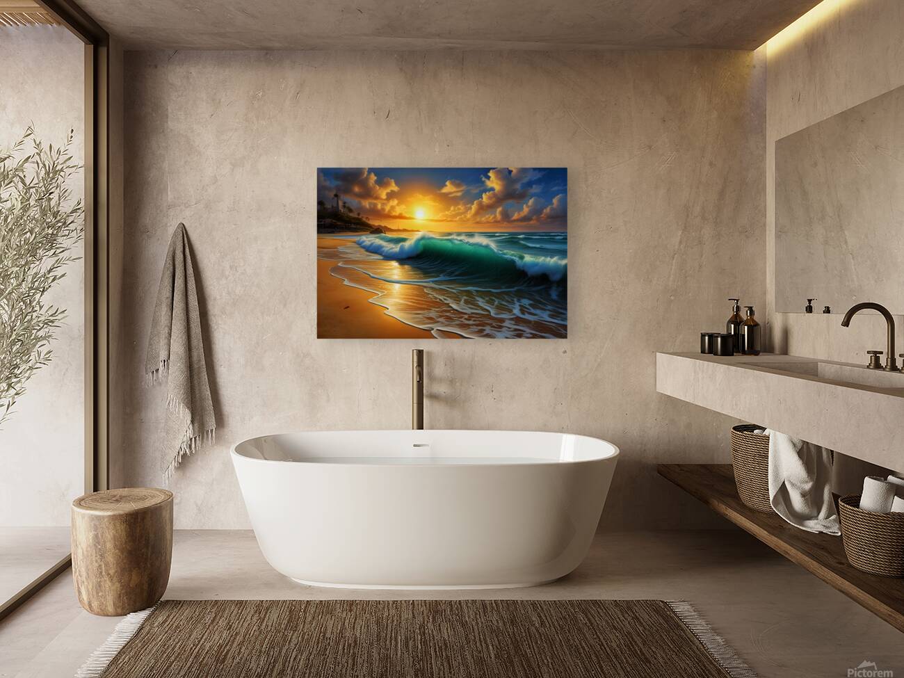 Golden Hour on the Shore 2 Reproduction