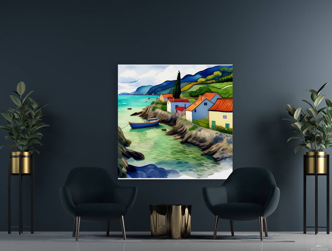 Village by the Sea 14 Reproduction