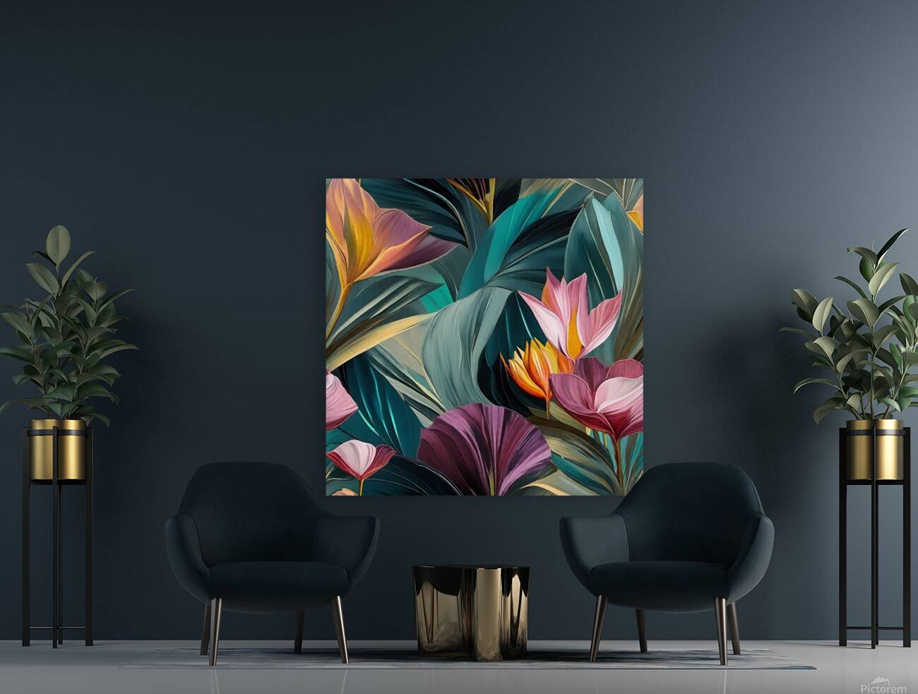 Colorful Floral Art 12 Reproduction