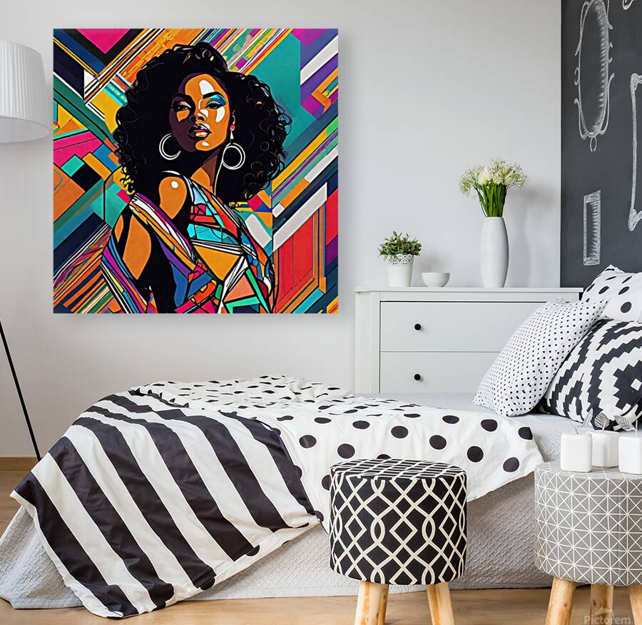 Colorful Abstract Portrait 4 Reproduction