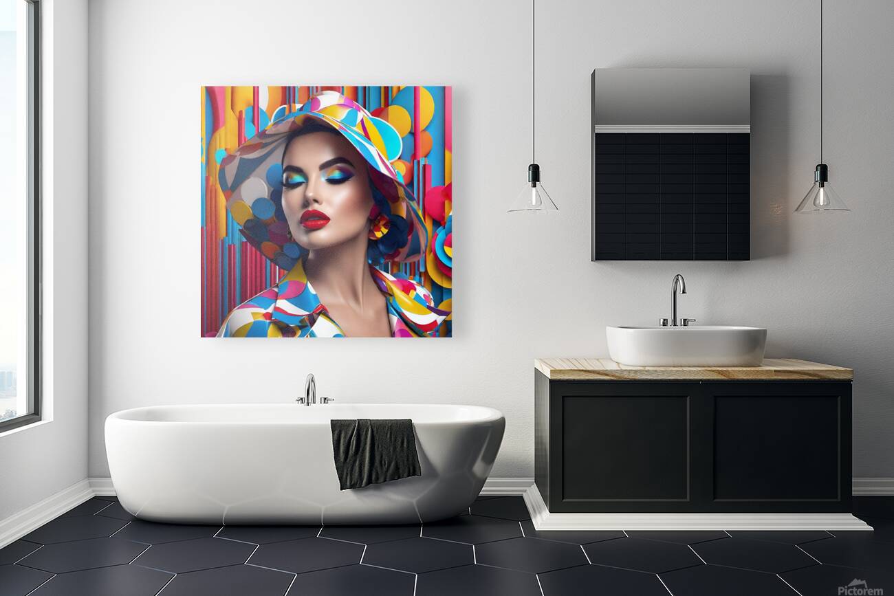 Colorful Abstract Portrait 80 Reproduction