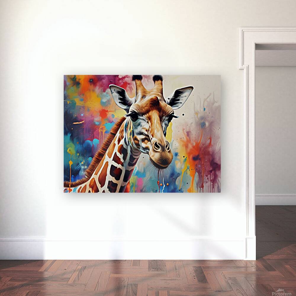 Artistic Giraffe 3 Reproduction