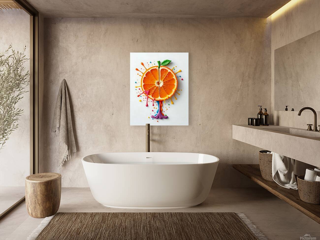 Abstract Orange Reproduction