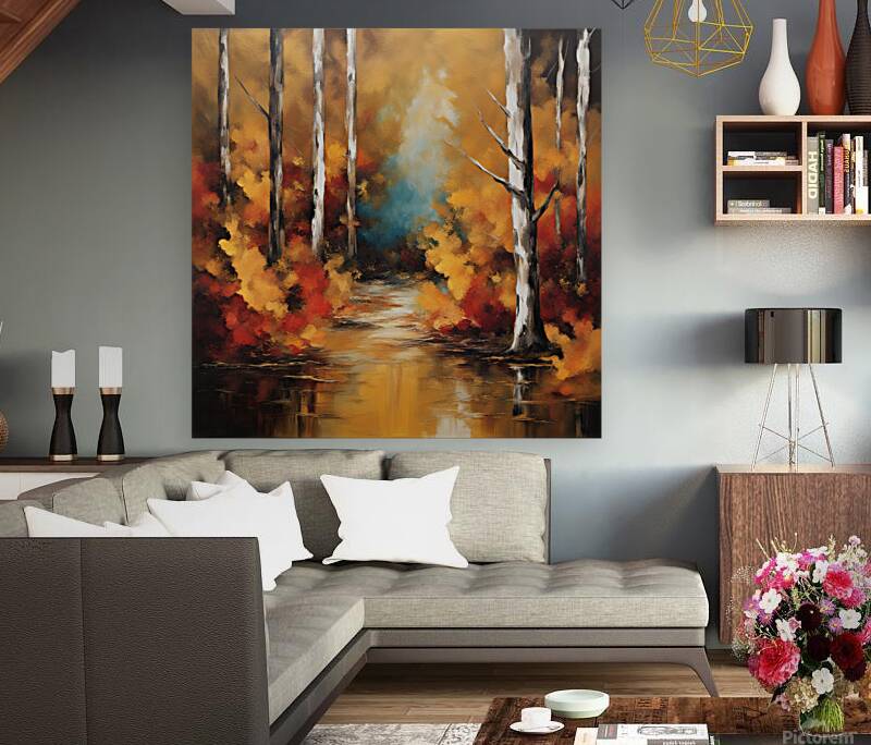 Autumn Forest Reflections Reproduction