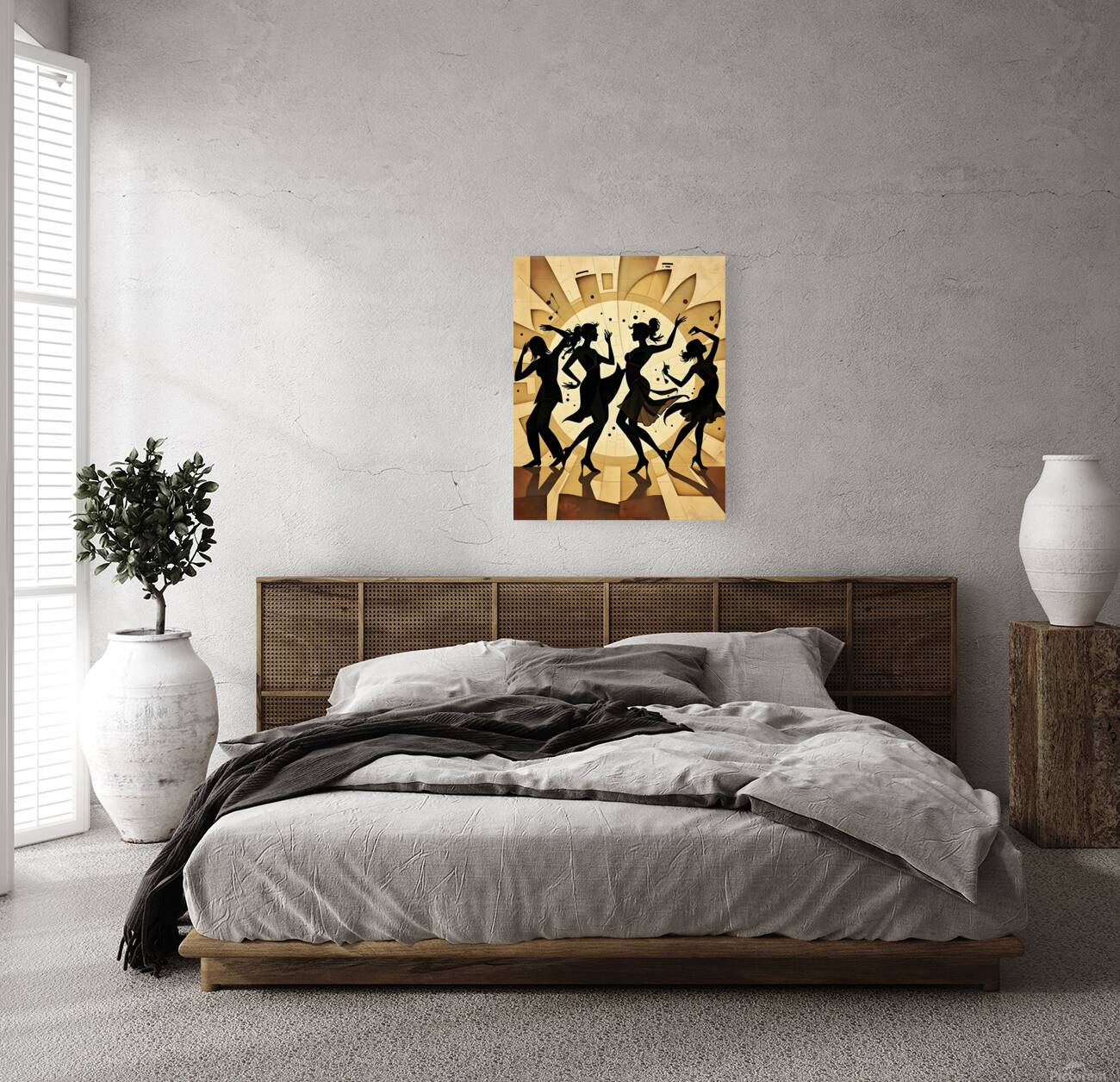 Silhouettes Dancing in Rhythm Reproduction