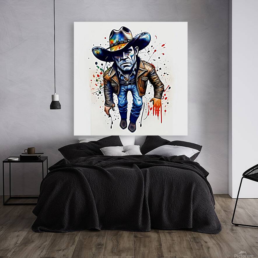 Gritty Cowboy Art Reproduction