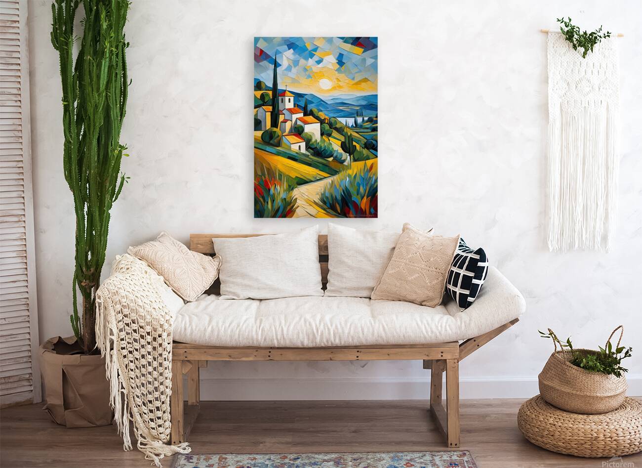 Sunny Village Landscape Reproduction