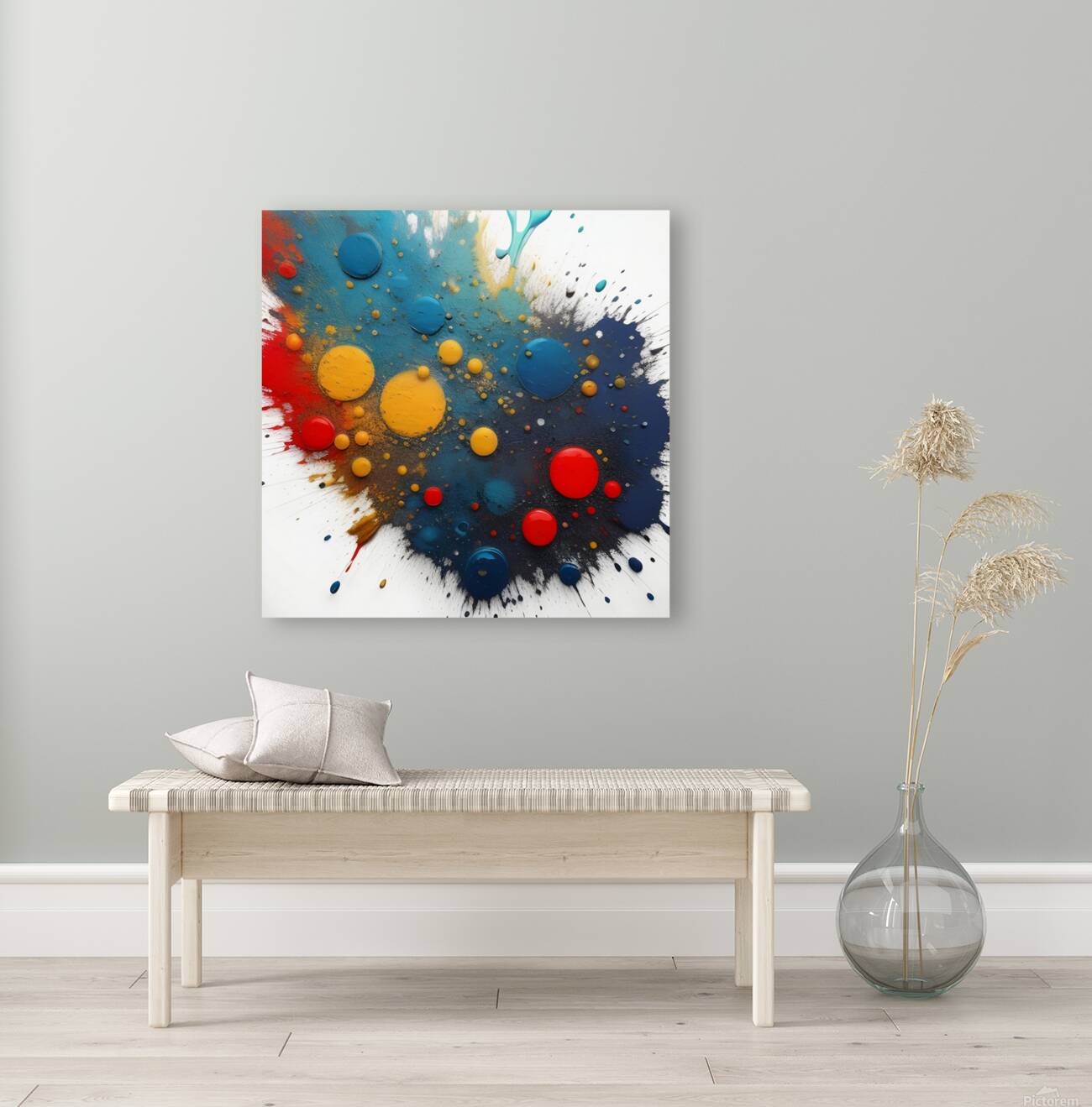 Colorful splattered paint Reproduction