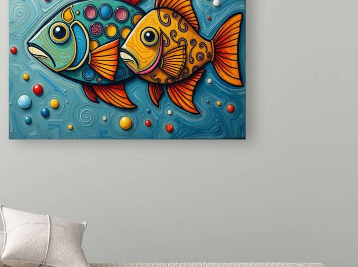 Vivid Fish Art 2 Reproduction