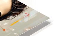 Stylish Woman with Abstract Background HD Metal print