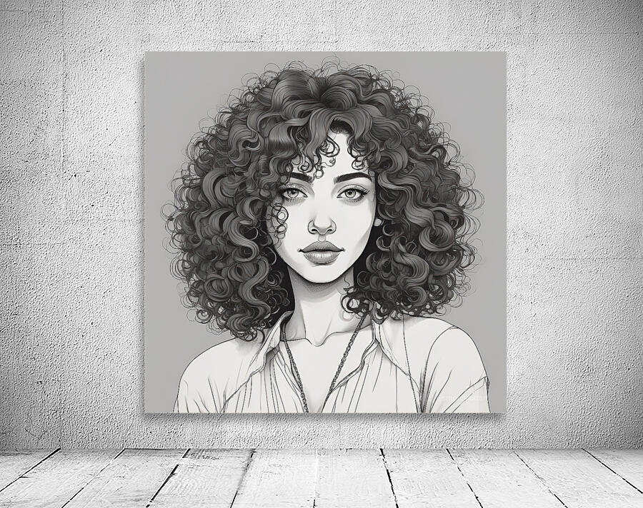 Curly Hair Character Design 22 Wall Preview