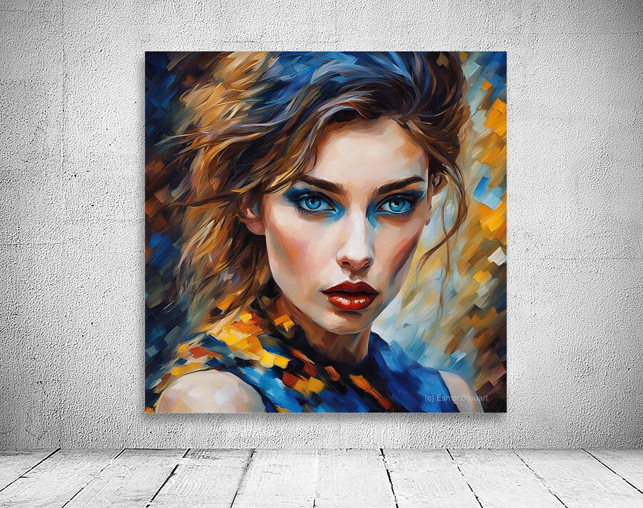 Painted Portrait 4 Wall Preview