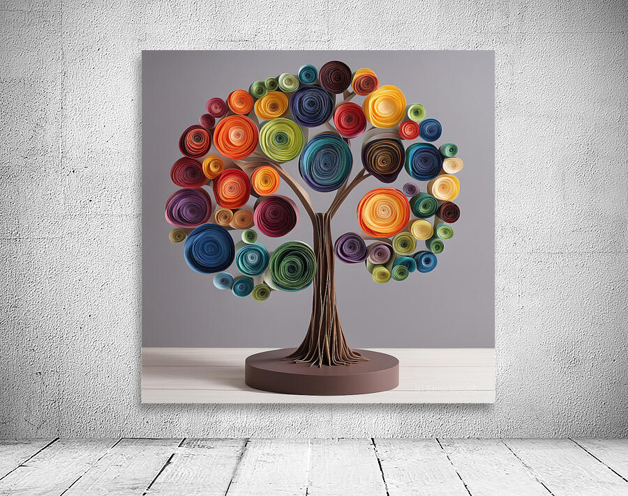 Colorful Paper Tree 12 Wall Preview