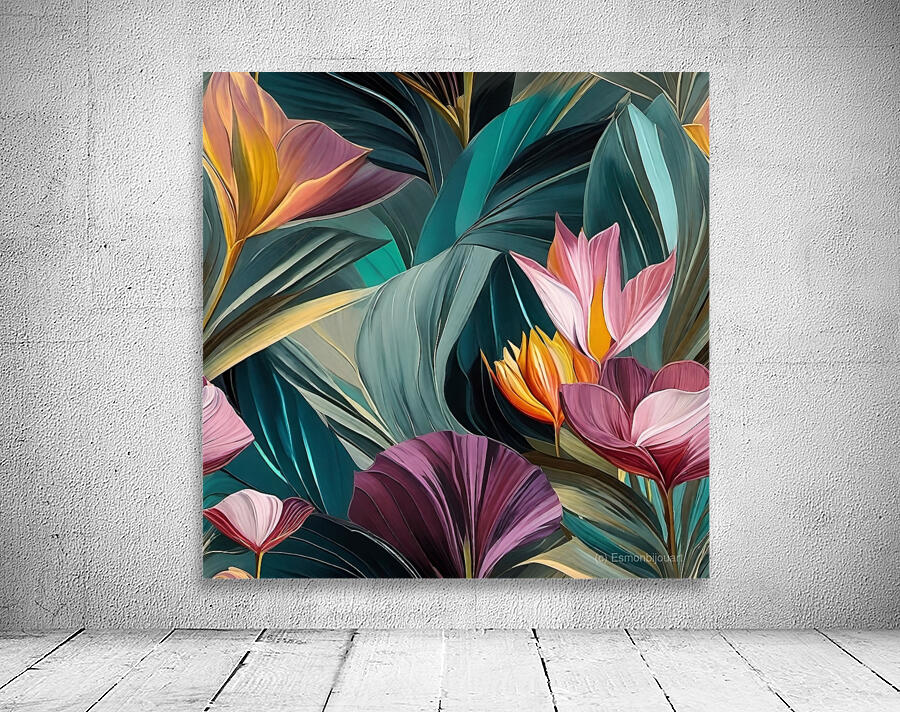 Colorful Floral Art 12 Wall Preview