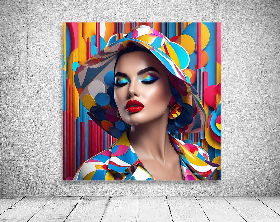 Colorful Abstract Portrait 80 Wall Preview