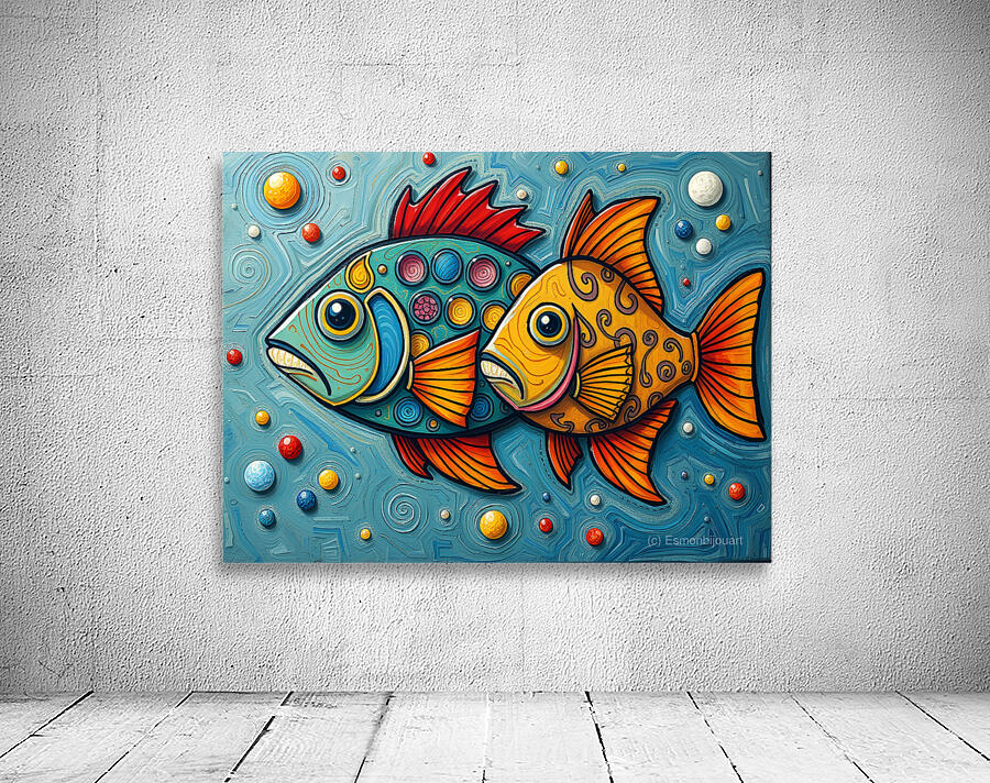 Vivid Fish Art 2 Wall Preview