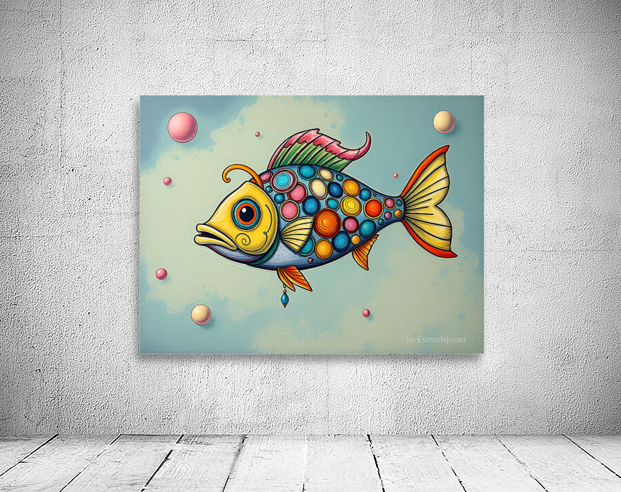 Vivid Fish Art Wall Preview