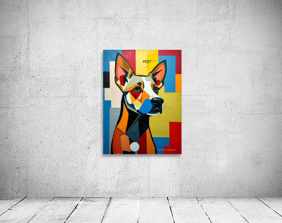 Vibrant Dog Artwork 9 Wall Preview