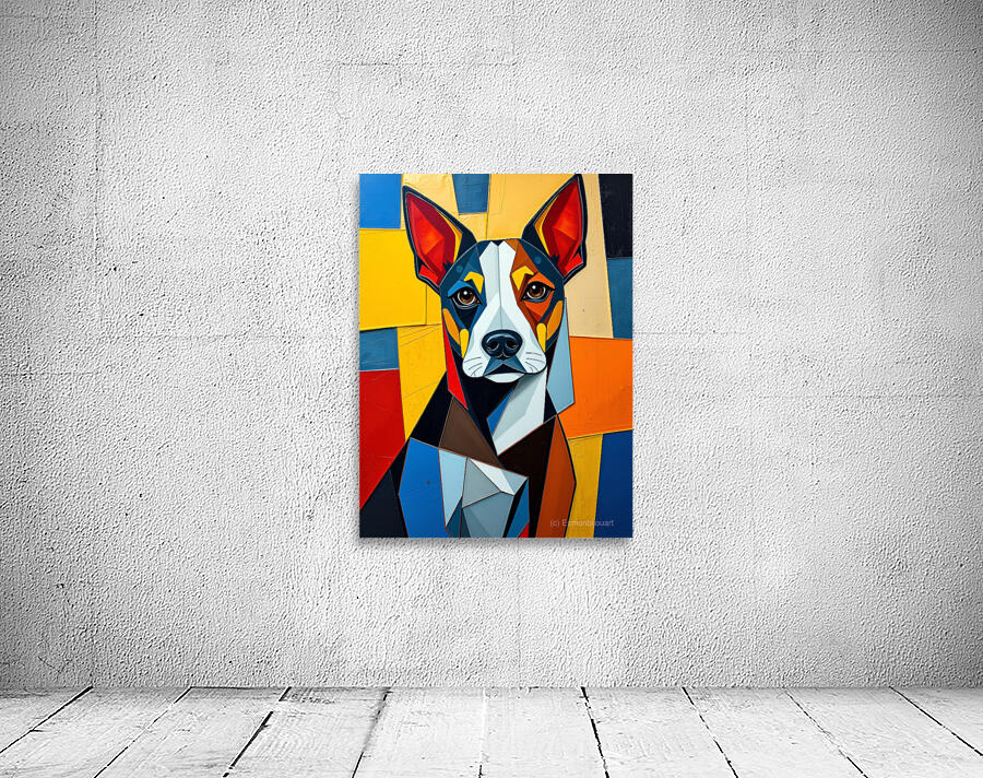 Vibrant Dog Artwork 2 Wall Preview