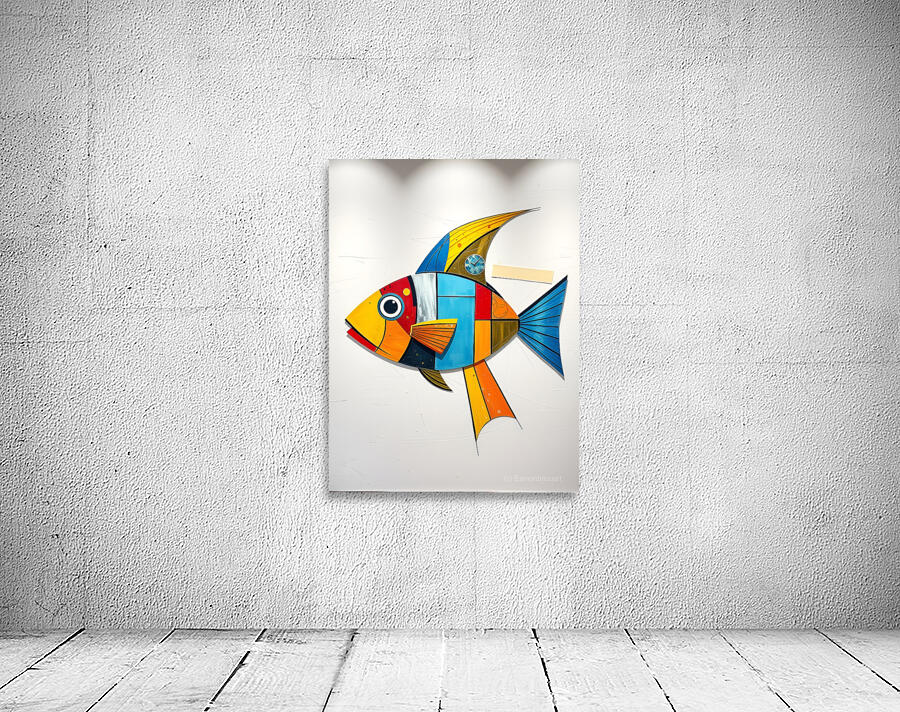 Vibrant Fish Artwork 4 Wall Preview