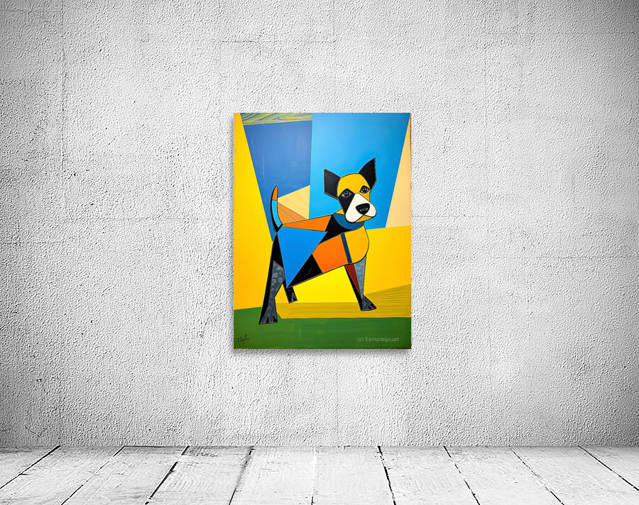 Vibrant Dog Artwork Wall Preview