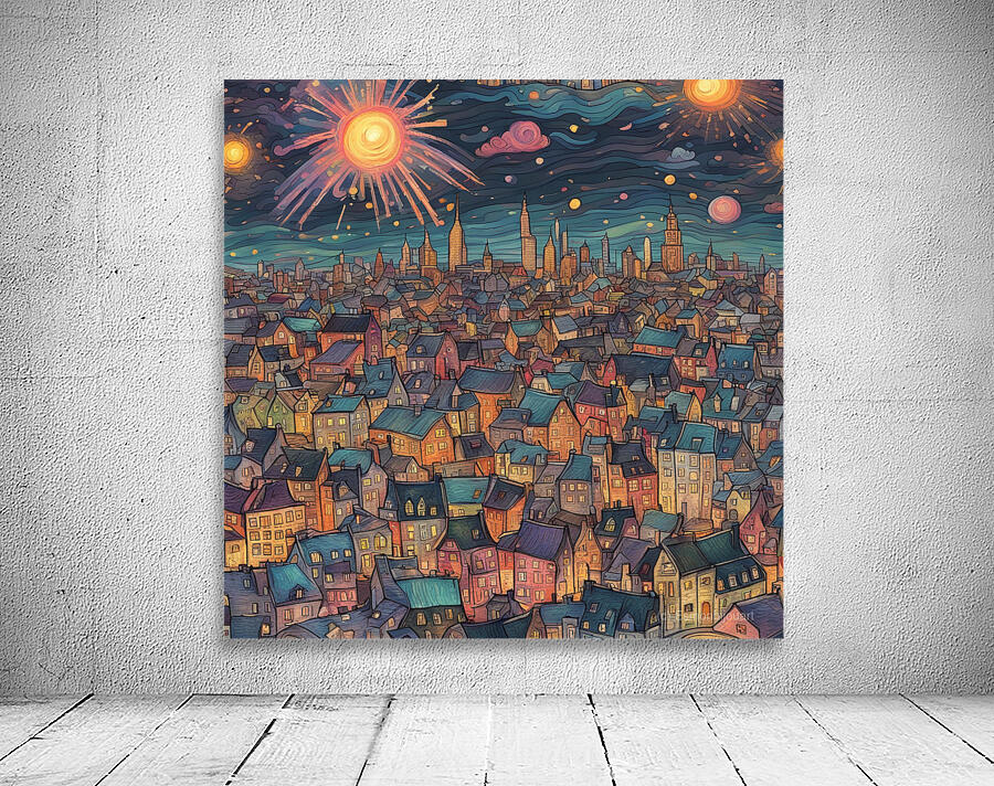 Artistic Cityscape 4 Wall Preview