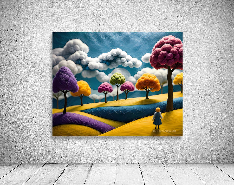 Surreal Candy Colored Landscape Wall Preview
