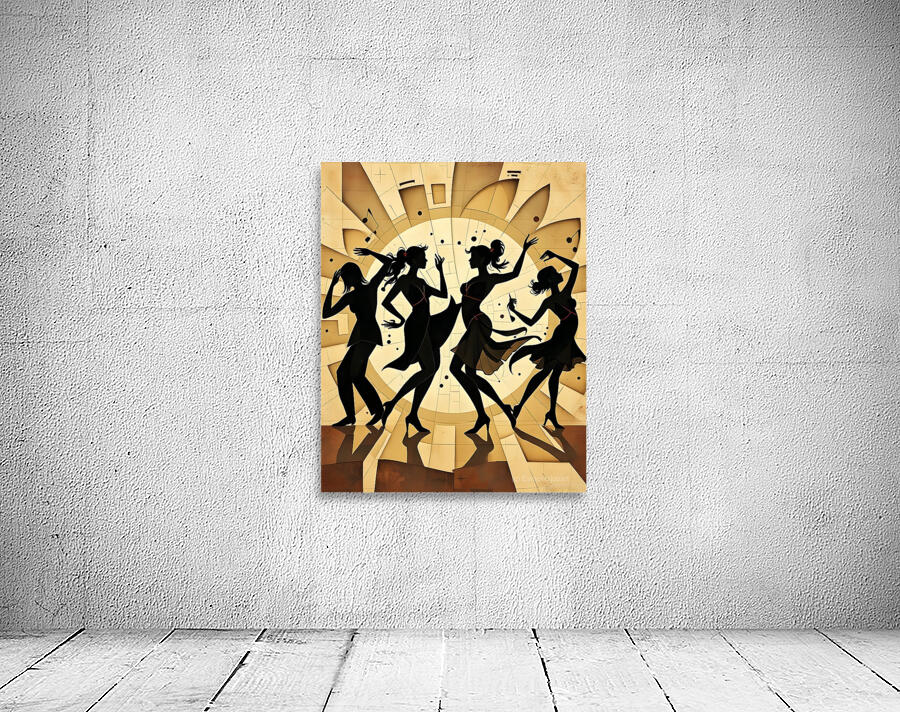 Silhouettes Dancing in Rhythm Wall Preview