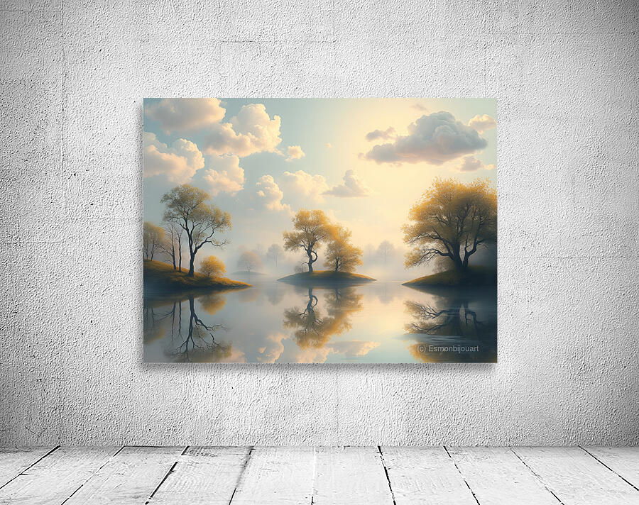 Tranquil Lake with Trees Wall Preview