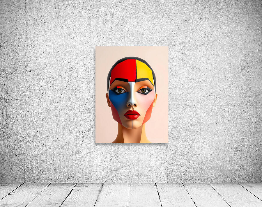 Geometric Painted Face Wall Preview