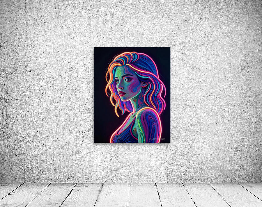 Colorful Neon Portrait Wall Preview