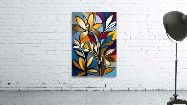 Golden Blooms Wall Preview
