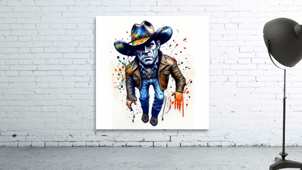 Gritty Cowboy Art Wall Preview