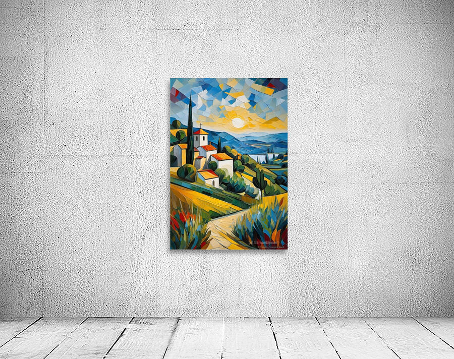 Sunny Village Landscape Wall Preview