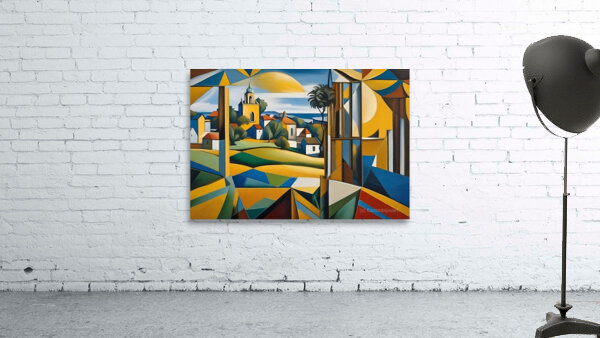 Cubist Village Wall Preview