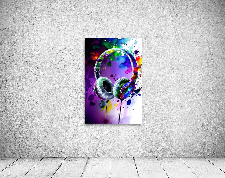 Electrifying Headphones Wall Preview
